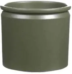 B&Q Ceramic Indoor Plant Pot - Matt Finish - h12cm Green