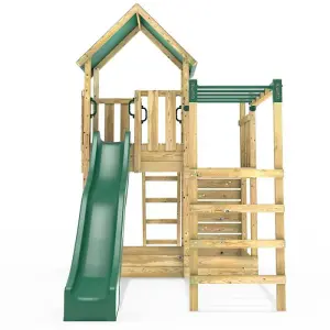 Rebo Modular Wooden Climbing Frame Adventure Playset - M3 plus Monkey Bars