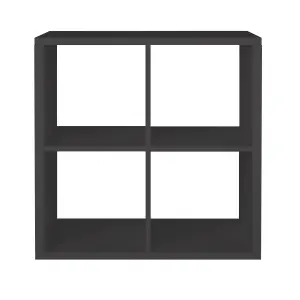 GoodHome Mixxit Grey Freestanding 4 shelf Cube Shelving unit, (H)734mm (W)735mm