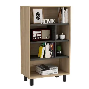 Low bookcase, washed oak & grey, Harvard range