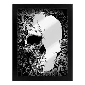 Grindstore Half Dead Mirrored Plaque Black/Silver (One Size)