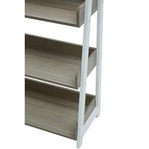 Interiors By Premier Versatile Five Tier Light Oak Shelf Unit, Ample Storage Space Shelving Unit, Durable Tall Cupboard Shelves