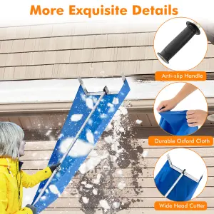 Costway 170-750CM Snow Roof Rake Adjustable Snow Cleaning Tool Lightweight Roof Rake