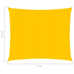 Berkfield Sunshade Sail 160 g/m2 Yellow 2.5x3 m HDPE