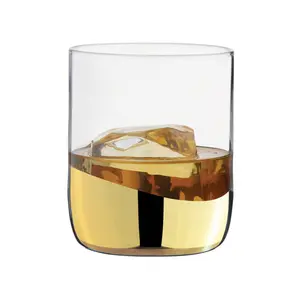 Wave DOF Tumblers (Set of 2) Gold/Clear