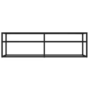 Berkfield TV Cabinet Black 140x40x40.5 cm Tempered Glass