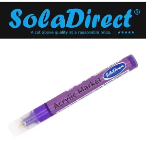 Acrylic Paint Marker Pen Permanent for Stone Leather Fabric Plastic (Metallic Violet)