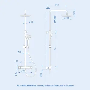 Nes Home Modern Brushed Brass Cool Touch Thermostatic Riser Rail Shower Set