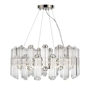 Litecraft Visconte Napoli Nickel 8 Light Ceiling Pendant