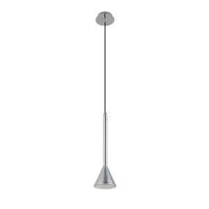 Luminosa Modern Hanging Pendant Satin Nickel 1 Light  LED, GU10