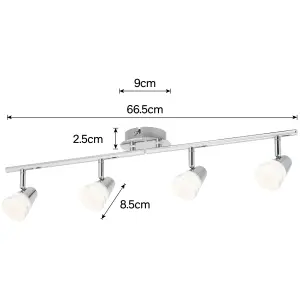 Rhea 4 Bar Adjustable Chrome Spotlight