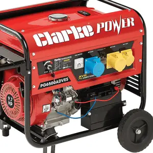 Clarke PG6500ADVES EURO5 5.5kVA Open Frame Dual Voltage (230V/110V) Petrol Generator