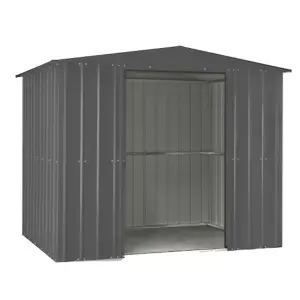 8 x 3 Premier Apex Metal Garden Shed - Anthracite Grey (8ft x 3ft / 8' x 3' / 2.5m x 1.0m)