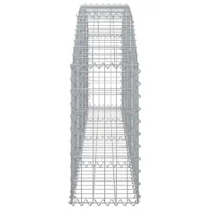 Berkfield Arched Gabion Basket 200x30x60/80 cm Galvanised Iron