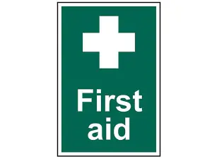 Durable PVC First Aid Safety Sign 200x300mm