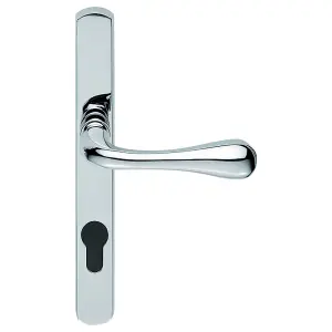 Manital Polished Chrome Astro Lever on Euro Lock Narrowplate 92mm c/c (AQ1NP92CP)