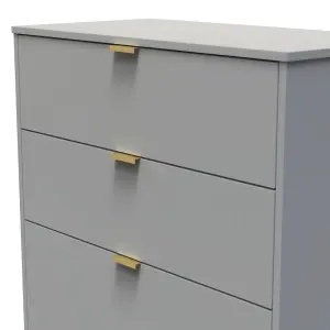 Nashville Ready assembled Grey 4 Drawer Chest (H)1063mm (W)766mm (D)395mm