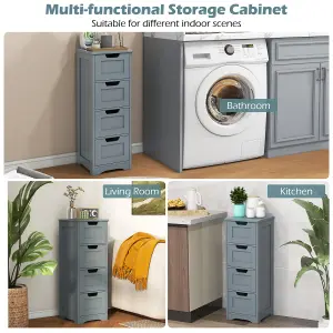 Costway Bathroom Storage Cabinet Freestanding Storage Organizer Side Table