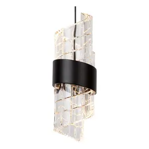 Lucide KLIGANDE - Pendant light - 30 cm - LED Dim. - 5x8W 2700K - Black