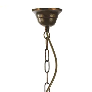 Luminosa Contessa Wire Frame Pendant Ceiling Light, Bronze