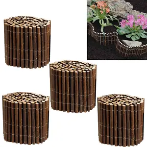 4 x Smart Garden 30cm x 2m Willow Garden Lawn Edging Roll Flexible Border 200cm