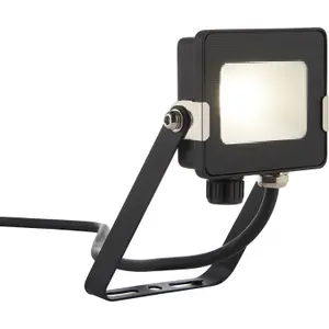 2 PACK Outdoor Waterproof LED Floodlight - 10W Cool White LED - Matt Black