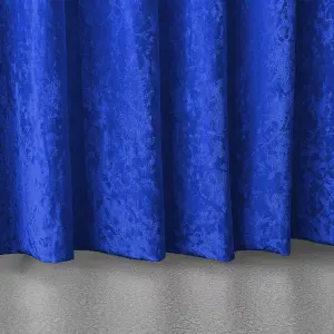 4x1M Crushed Velvet Backdrop, Photography Background Blackout Curtain - Royal Blue