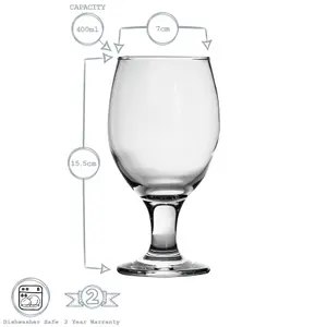 Rink Drink - Snifter Beverage Glasses - 400ml - Clear - Pack of 6