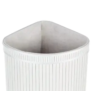 Bamboo Basket with Lid White BADULLA