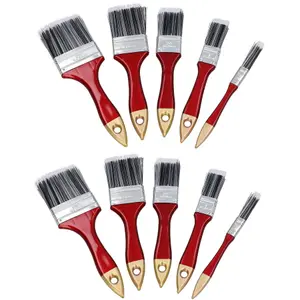 10pc Painting and Decorating Synthetic Paint Brush Brushes Set