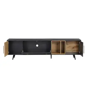 Modern and Elegant TV Stand, 200x40x55.5 cm, Suitable for a 90-inch TV Set, with Plenty of Storage Space