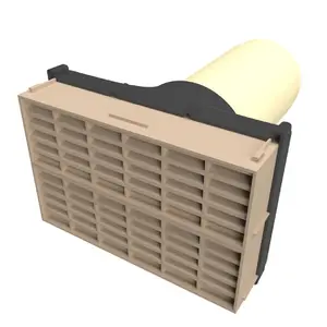 Buff Airbrick 9" x 6" with Extendable 4" Pipe for Cavity Wall Ventilation