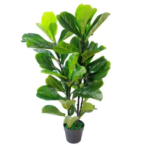 90cm Leaf Design UK Artificial Realistic Plant Fiddle Fig Tree