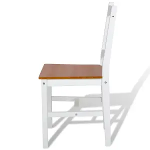 Berkfield Dining Chairs 2 pcs White Pinewood