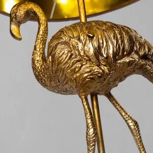 Litecraft Fliss Gold 1 Light Flamingo Table Lamp