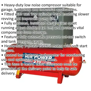 270 Litre Low Noise Belt Drive Air Compressor with 7.5hp Electric Motor