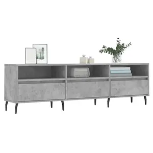 Berkfield TV Cabinet Concrete Grey 150x30x44.5 cm Engineered Wood