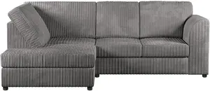 Jumbo Cord High Back 4-Seater Left Hand Facing Corner Sofa Transform Your Living Space and Style