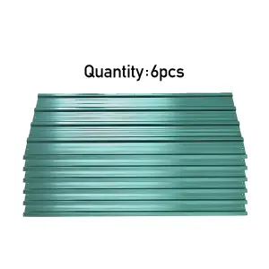 6 Pcs Dark Green 129cm L x 45cm W Roof Garage Shed Carport Greenhouse Panels