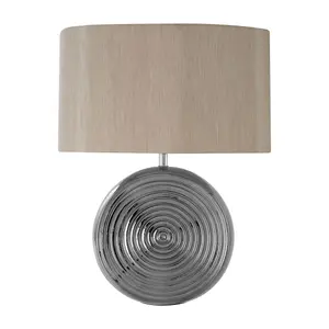 Interiors by Premier Jessica Silver Ceramic Table Lamp