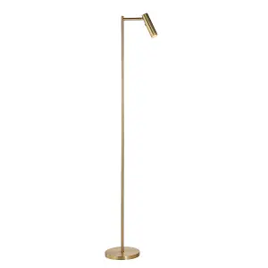 Luminosa Dedicated LED Reader Task Floor Lamp Warm Brass