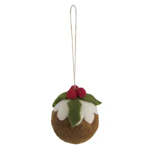 N/FELTING XMAS PUD - Needle Felting Kit: Christmas: Pudding - Trimits