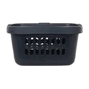 Wham 2 x Casa Plastic Hipster Laundry Basket Midnight