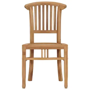 Berkfield Garden Chairs 2 pcs Solid Teak Wood