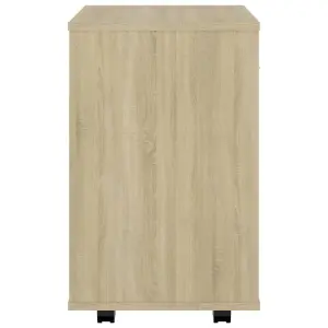 Berkfield Rolling Cabinet Sonoma Oak 46x36x59 cm Engineered Wood