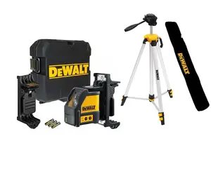 Dewalt DW088K Self Levelling Cross Line Laser Level Bracket Case + Tripod + Bag