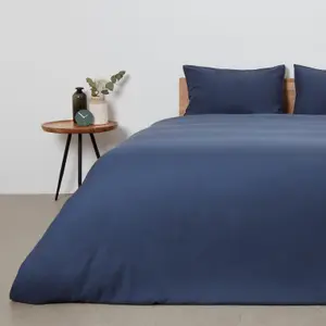 Bamboo & French Linen Complete Bedding Set Midnight Navy