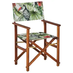 Set of 2 Garden Chairs CINE Acacia Wood Green