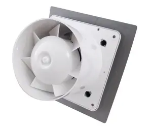 Silver Front Panel Bathroom Extractor Fan 100mm with Humidity Sensor