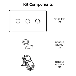 MAXWELL 3G Two Way Smooth Toggle Switch - Brass